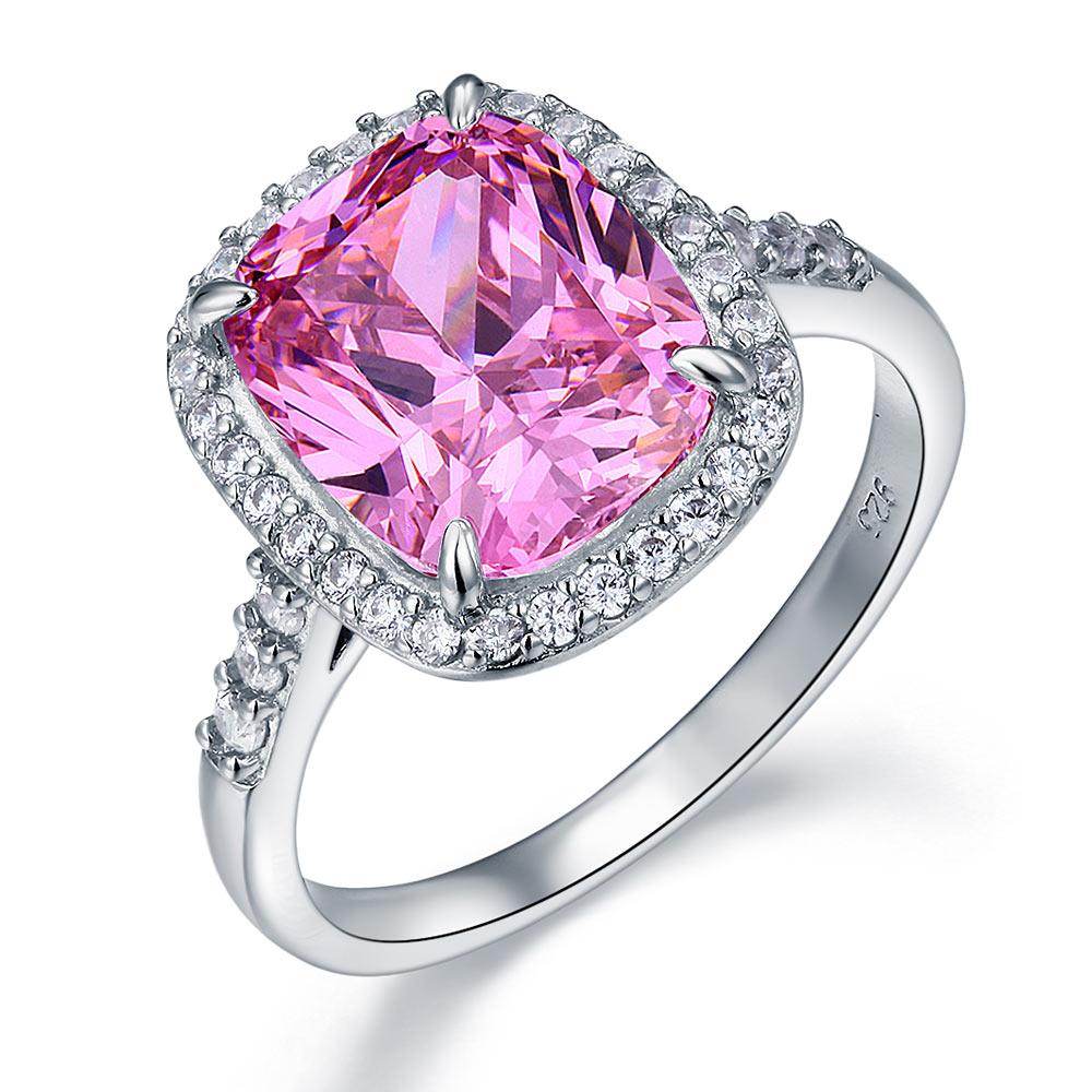 Cushion cut hot sale pink diamond