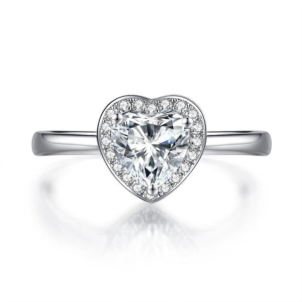 925 Sterling Silver Floral Moissanite Diamond Ring – ArtGalleryZen