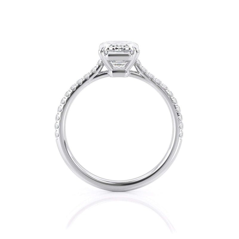 2.00ct Emerald Cut Moissanite Engagement Ring, Available in White Gold or Platinum