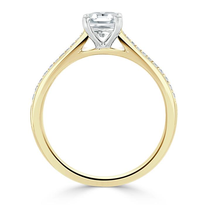 Lab-Diamond Radiant Cut Engagement Ring, Classic Style, Choose Your Stone Size and Metal