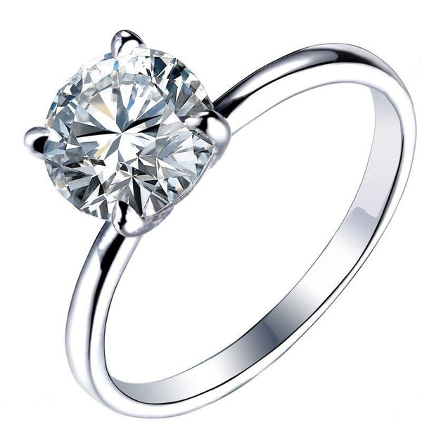 1.50ct Round Cut Moissanite Engagement Ring, Available in White Gold or Platinum